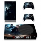 Resident Evil 2 decal skin sticker for Xbox Series S console with controllers