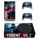 Resident Evil 2 decal skin sticker for Xbox Series S console with controllers