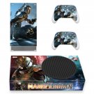The Mandalorian decal skin sticker for Xbox Series S console with controllers