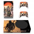 The Mandalorian decal skin sticker for Xbox Series S console with controllers