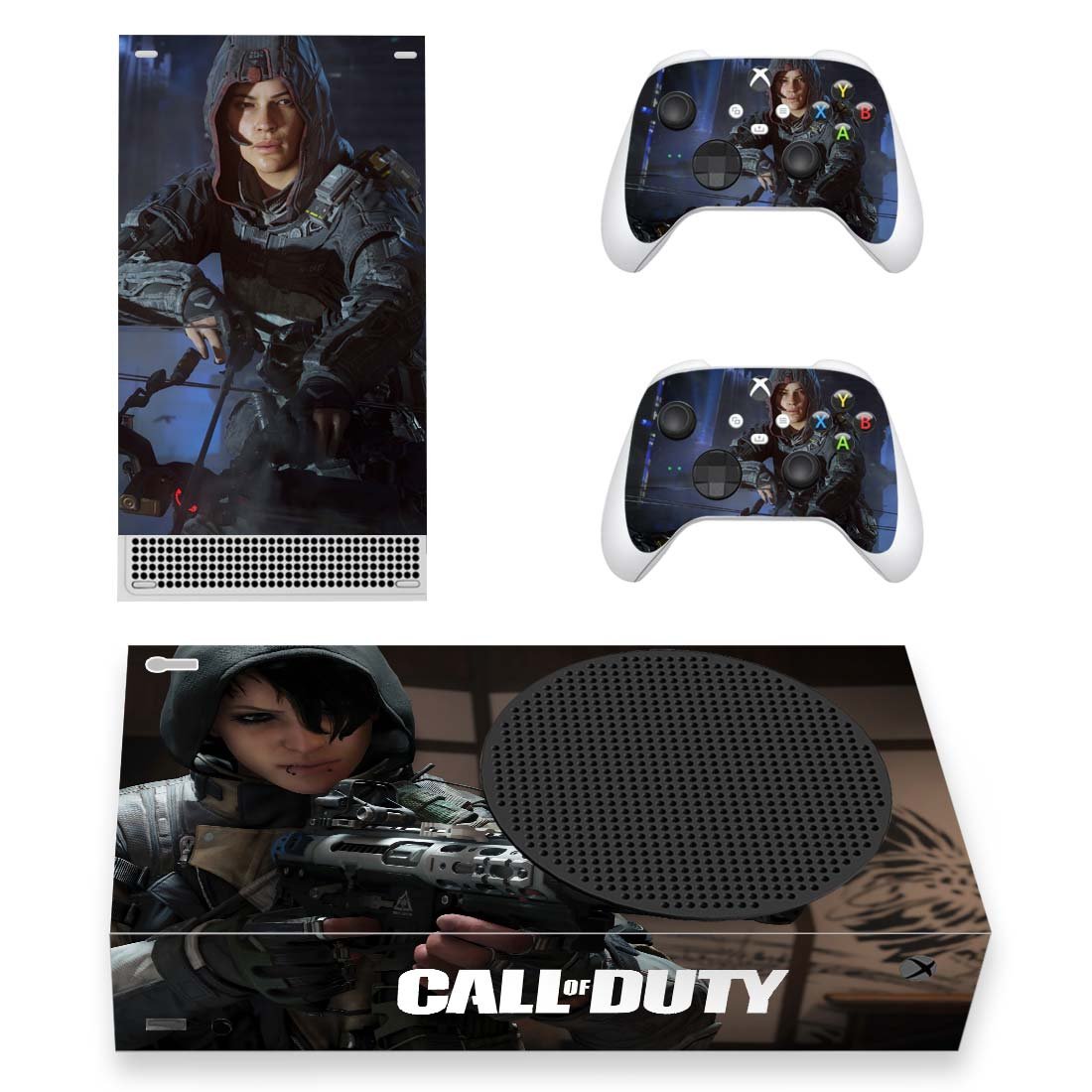 COD Modern Warfare decal skin sticker for Xbox Series S console with controllers