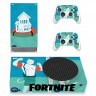 Fortnite decal skin sticker for Xbox Series S console with controllers