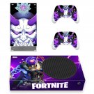 Fortnite decal skin sticker for Xbox Series S console with controllers