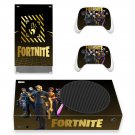 Fortnite decal skin sticker for Xbox Series S console with controllers