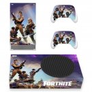 Fortnite decal skin sticker for Xbox Series S console with controllers