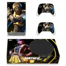 Fortnite decal skin sticker for Xbox Series S console with controllers