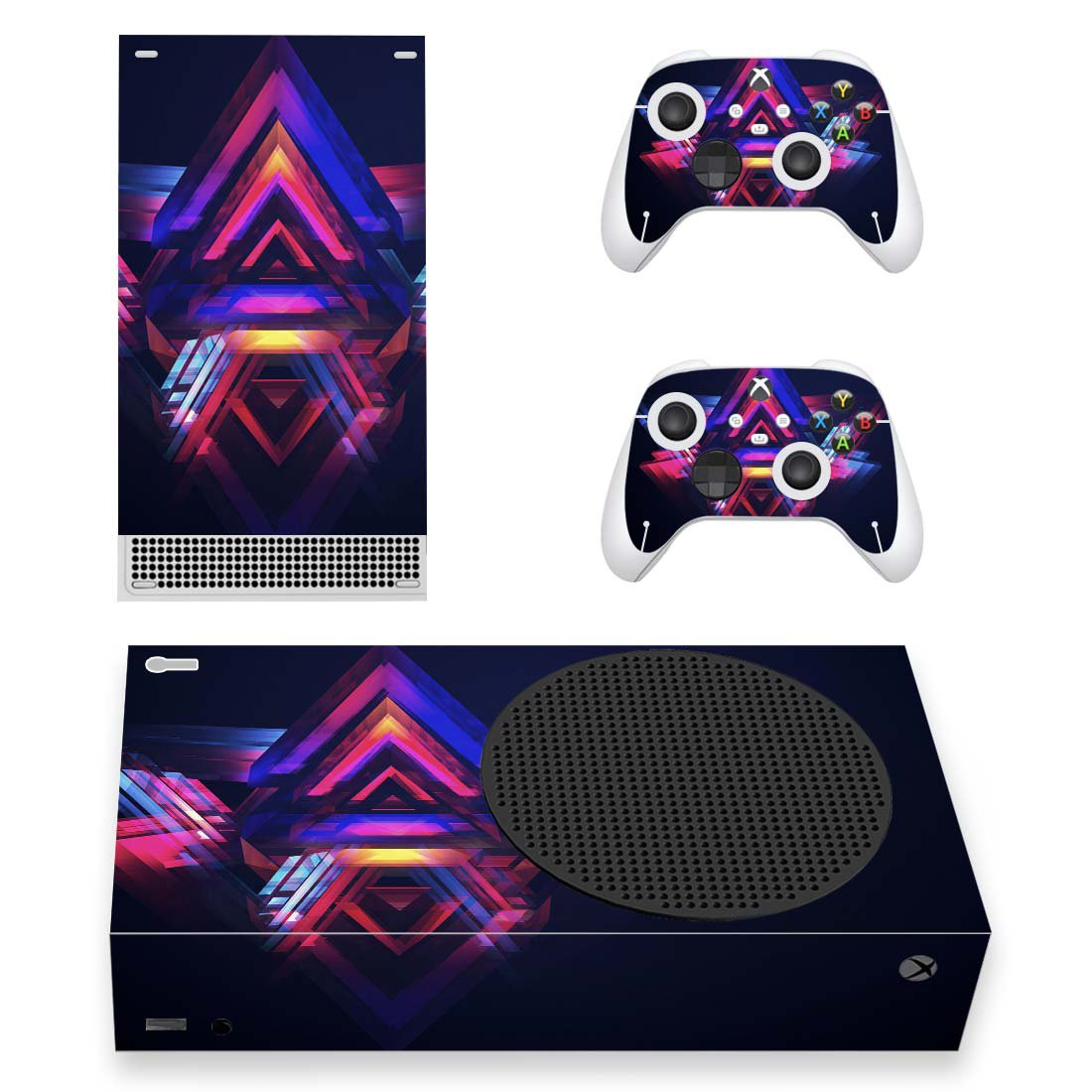 Digital Texture decal skin sticker for Xbox Series S console with controllers