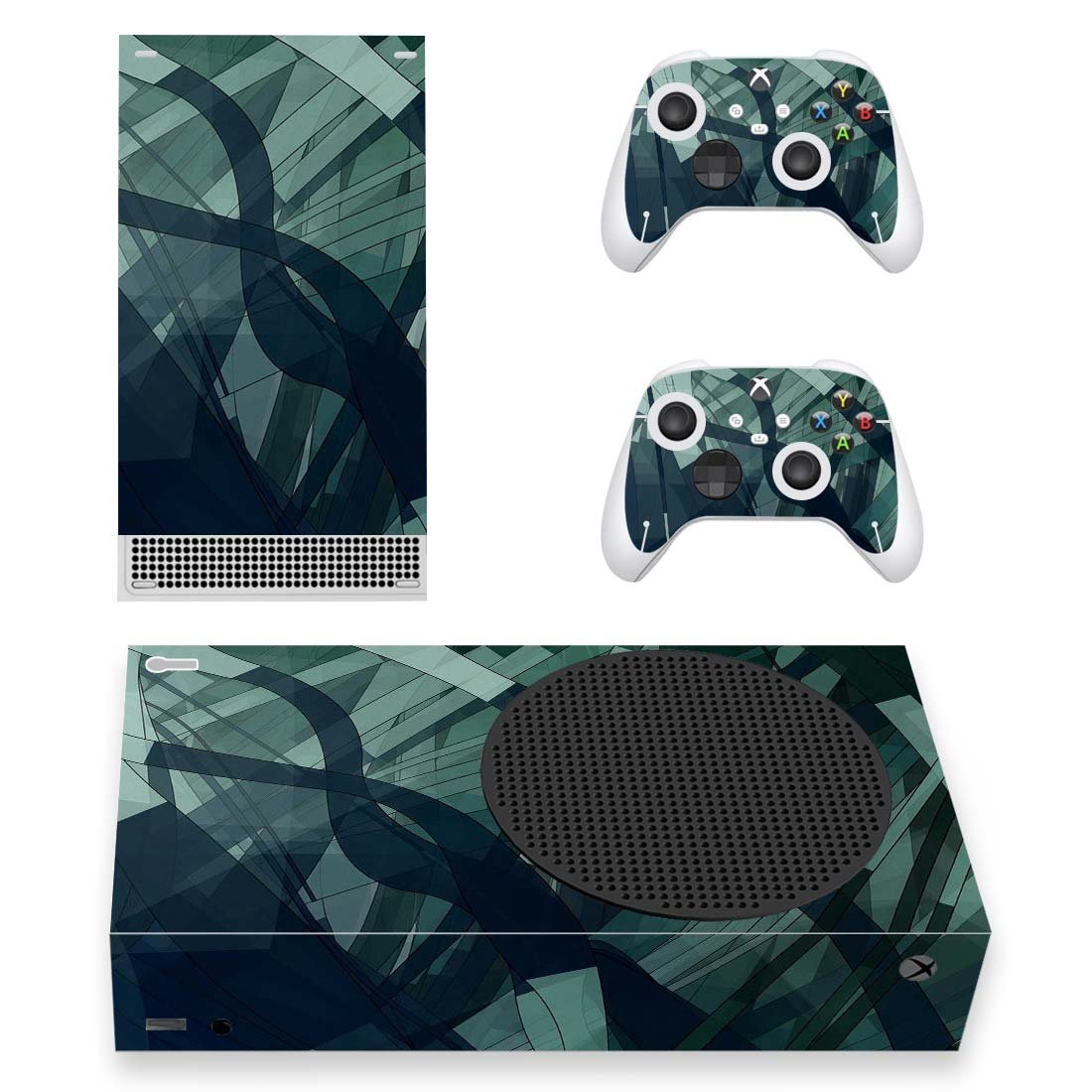 Digital Texture decal skin sticker for Xbox Series S console with controllers