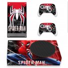 Spider man decal skin sticker for Xbox Series S console with controllers