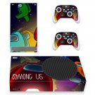 Among us decal skin sticker for Xbox Series S console with controllers