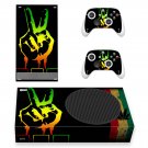 Victory Sign decal skin sticker for Xbox Series S console with controllers