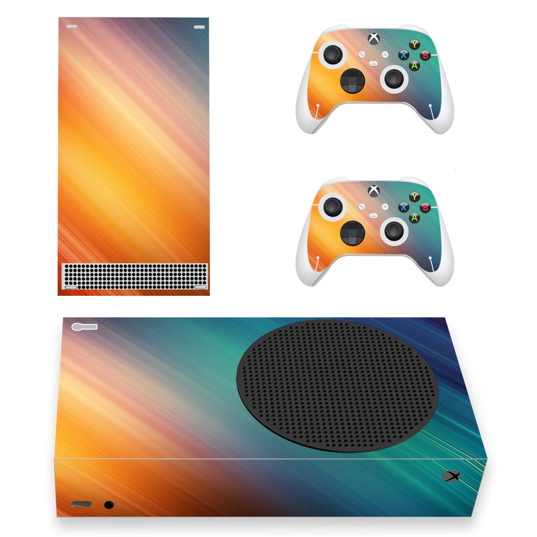 Digital Texture decal skin sticker for Xbox Series S console with controllers