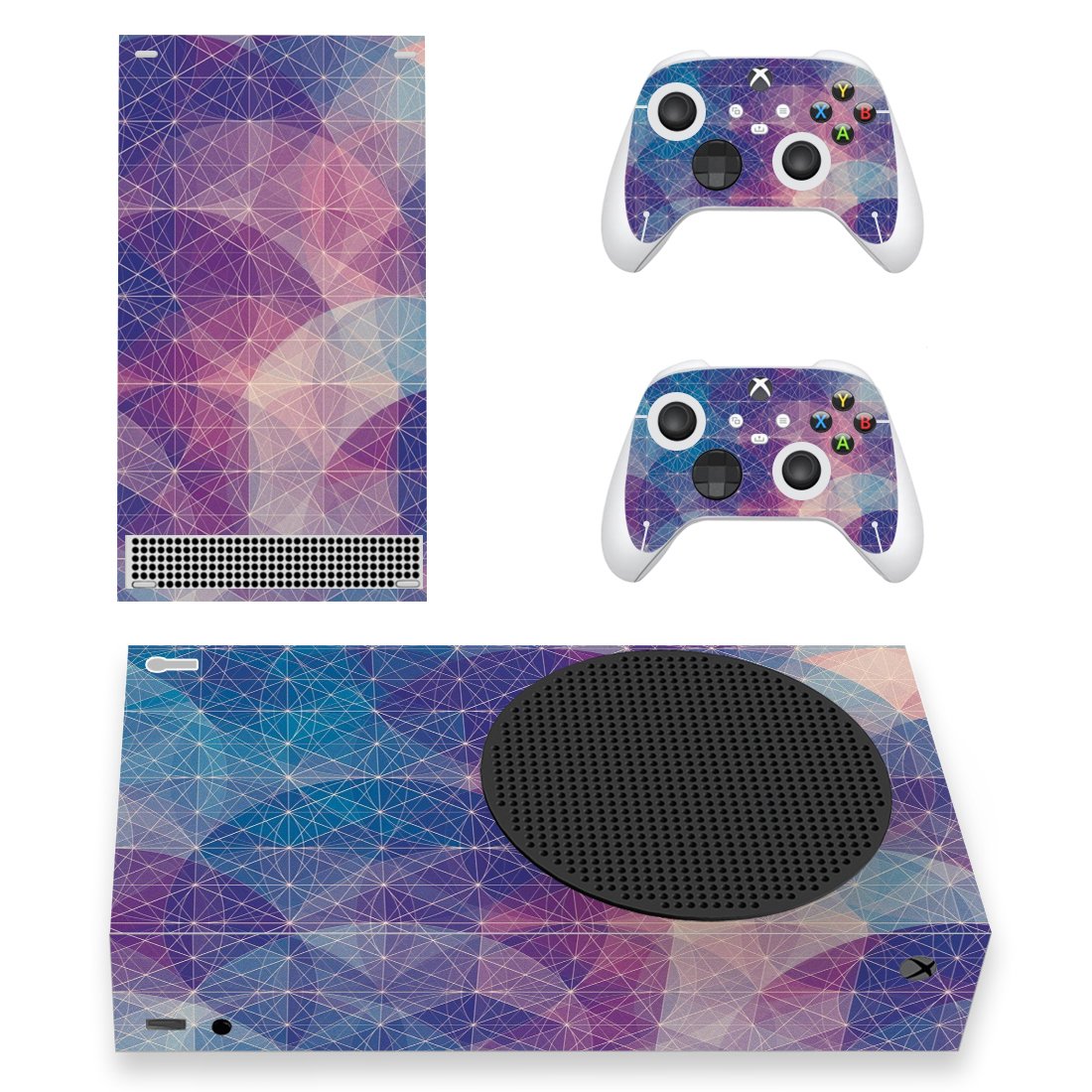 Digital Texture decal skin sticker for Xbox Series S console with controllers
