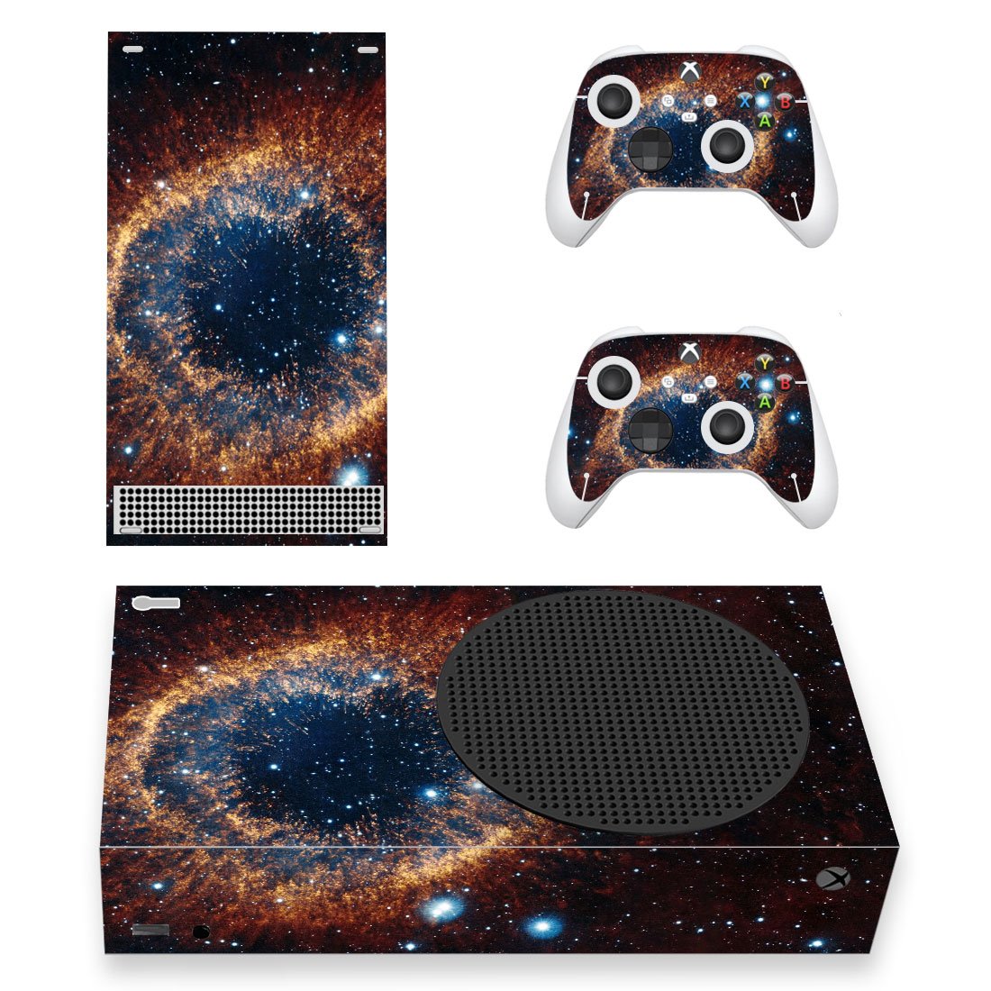 Galaxy View decal skin sticker for Xbox Series S console with controllers