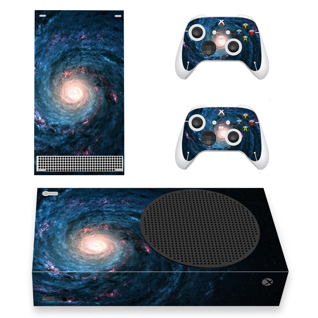 Galaxy View decal skin sticker for Xbox Series S console with controllers