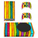 Wood Texture decal skin sticker for Xbox Series S console with controllers