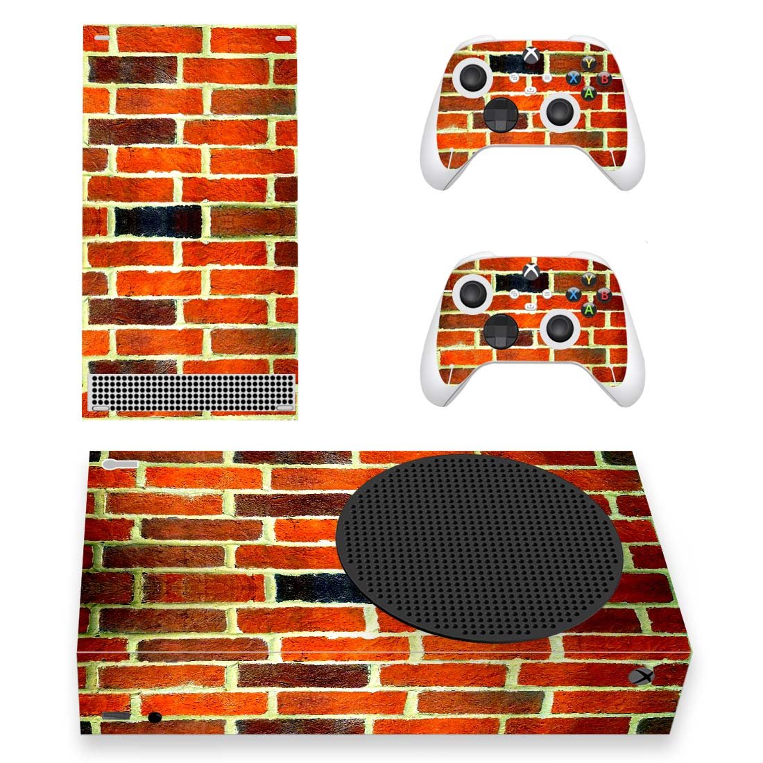 Brick Texture decal skin sticker for Xbox Series S console with controllers