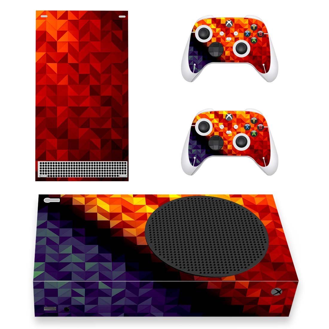 Digital Texture decal skin sticker for Xbox Series S console with controllers