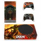 DOOM Eternal decal skin sticker for Xbox Series S console with controllers