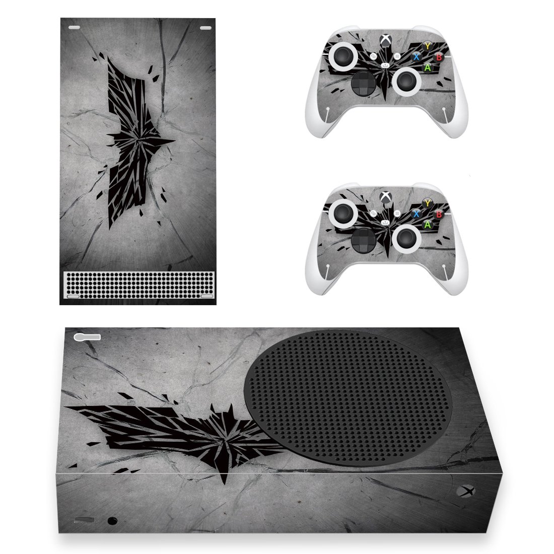 Batman decal skin sticker for Xbox Series S console with controllers
