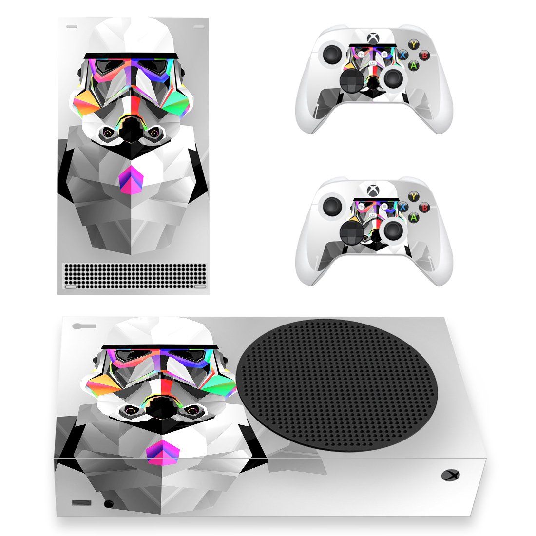 Storm Trooper decal skin sticker for Xbox Series S console with controllers