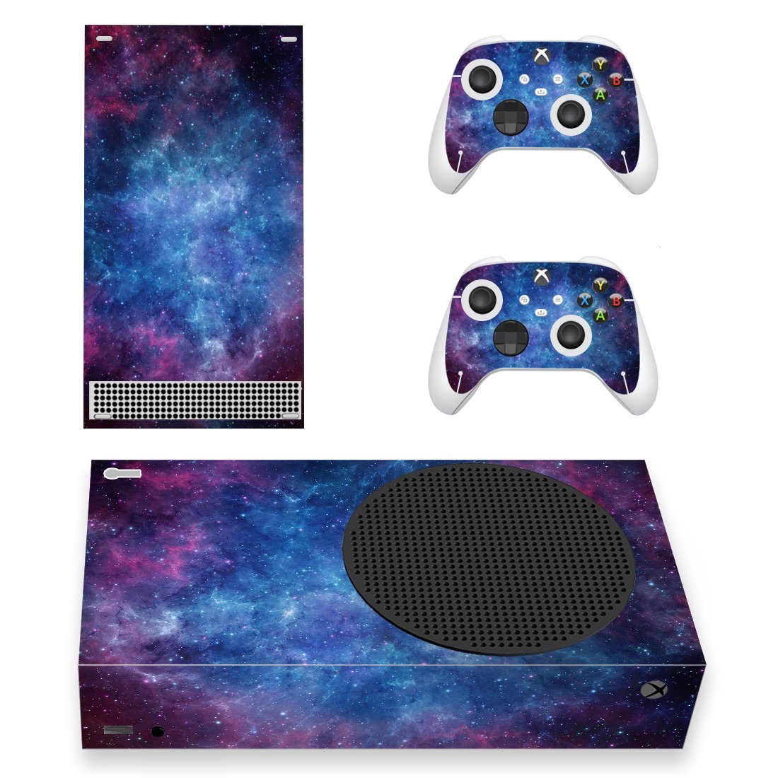 Galaxy View decal skin sticker for Xbox Series S console with controllers