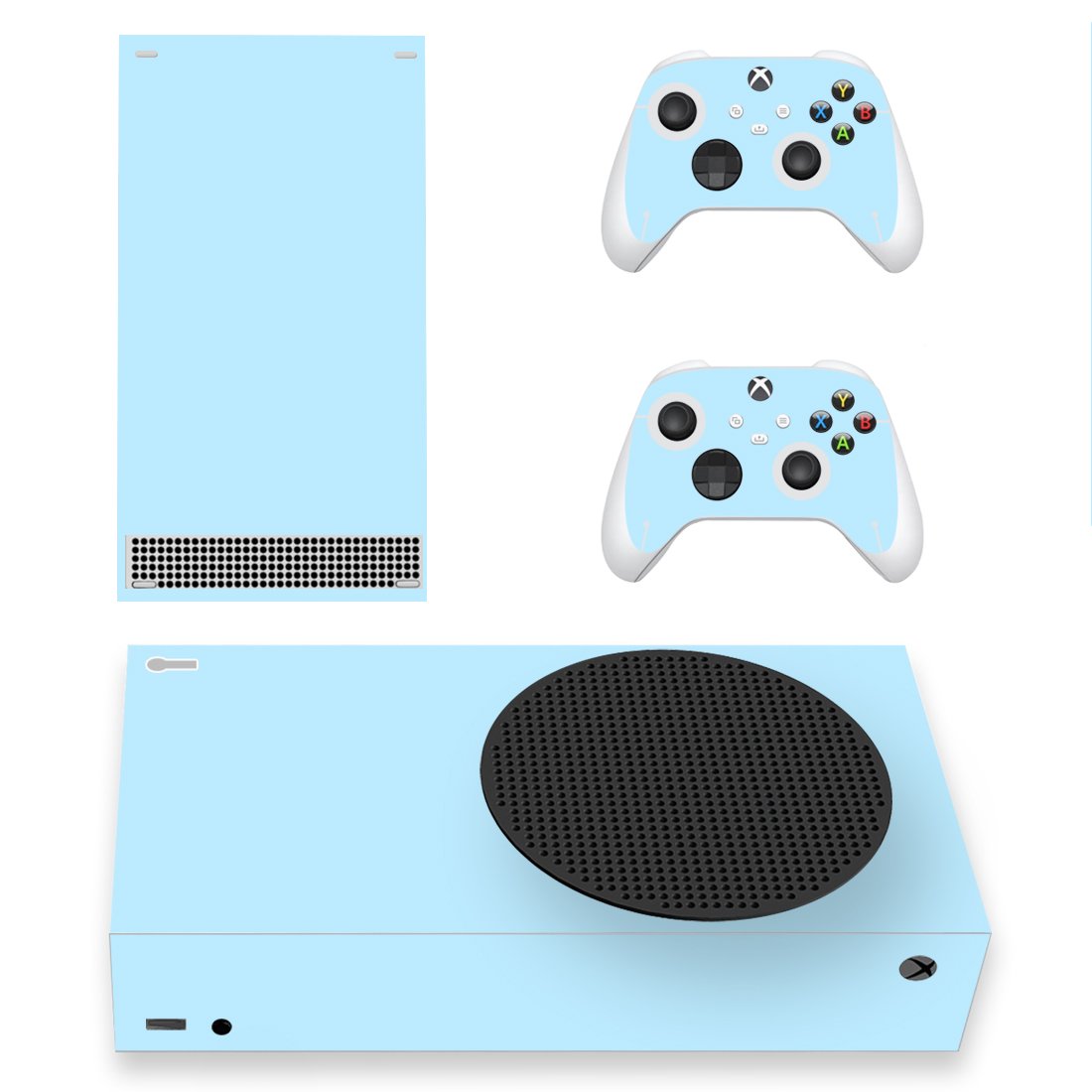 Solid Texture decal skin sticker for Xbox Series S console with controllers