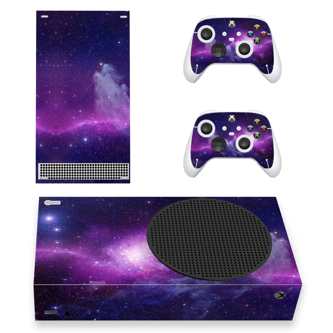 Galaxy View decal skin sticker for Xbox Series S console with controllers