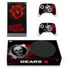 Gears 5 decal skin sticker for Xbox Series S console with controllers