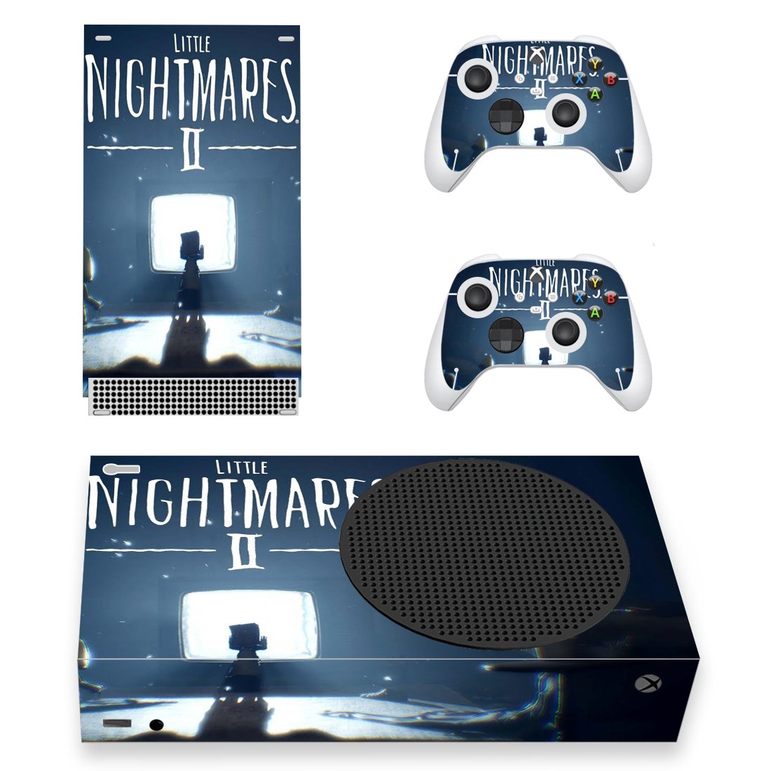 Little Nightmares 2 decal skin sticker for Xbox Series S console with controllers