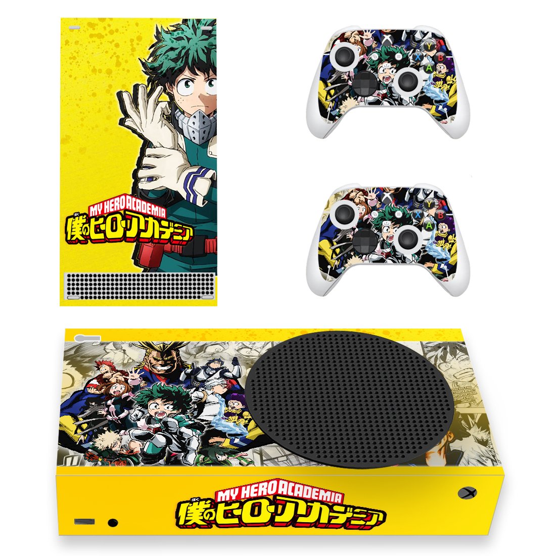 My Hero Academy decal skin sticker for Xbox Series S console with controllers