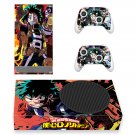 My Hero Academy decal skin sticker for Xbox Series S console with controllers