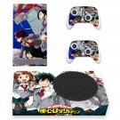 My Hero Academy decal skin sticker for Xbox Series S console with controllers