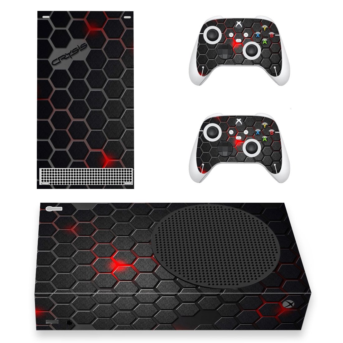 Digital Texture decal skin sticker for Xbox Series S console with controllers