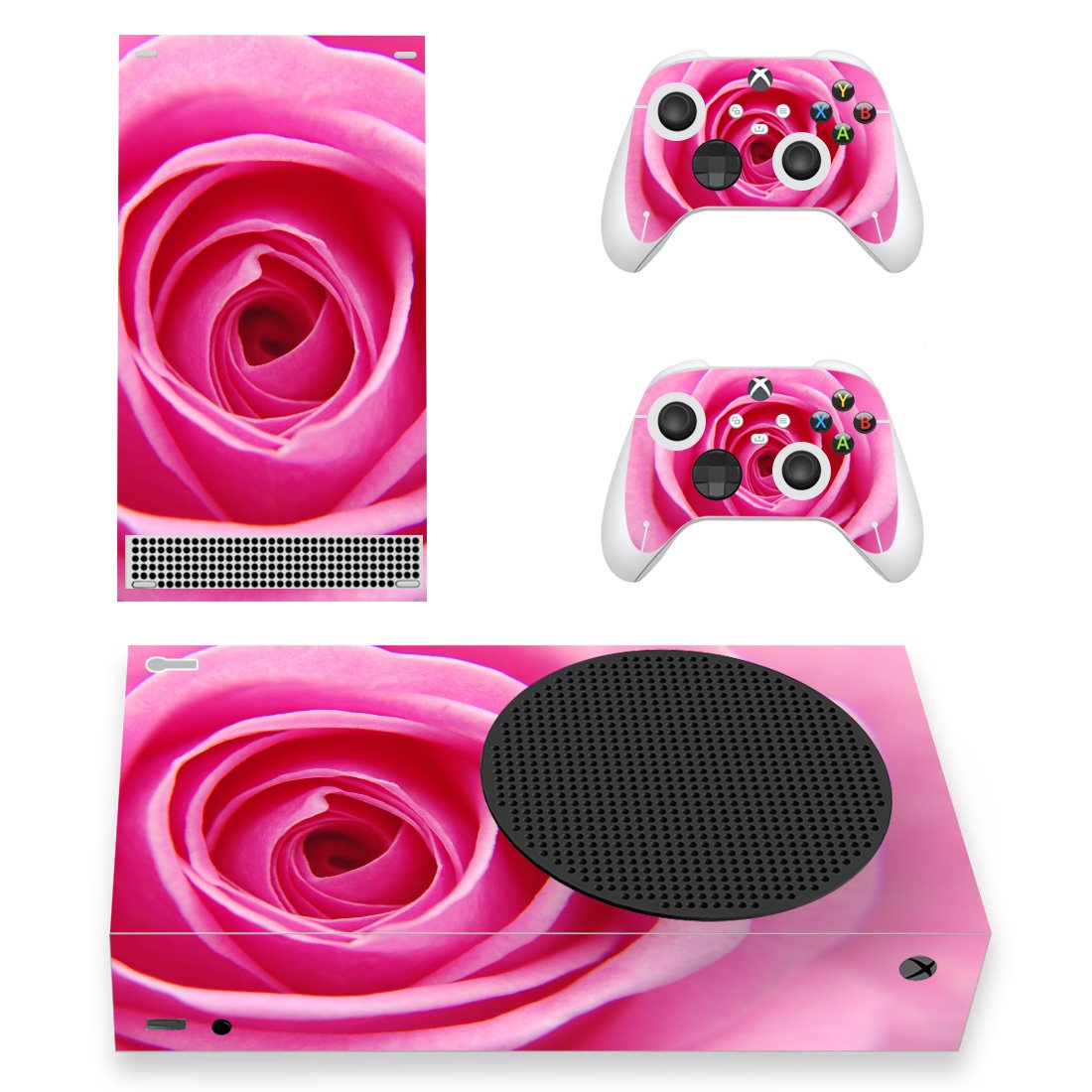 Rose View decal skin sticker for Xbox Series S console with controllers