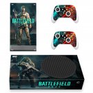 Battlefield 2042 decal skin sticker for Xbox Series S console with controllers
