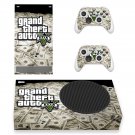 Grand theft Auto 5 decal skin sticker for Xbox Series S console with controllers