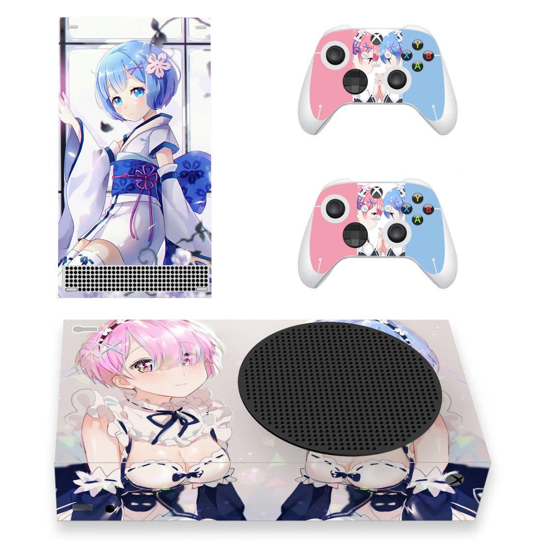 Date A Live decal skin sticker for Xbox Series S console with controllers