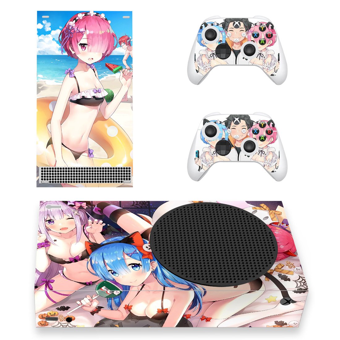 Date A Live decal skin sticker for Xbox Series S console with controllers