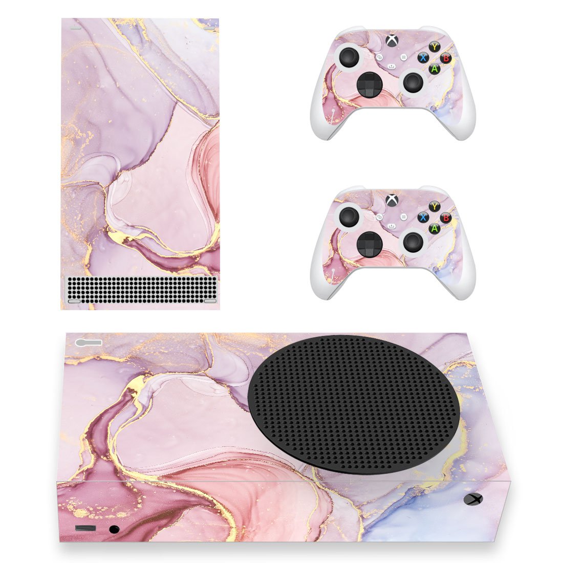 Marble Texture decal skin sticker for Xbox Series S console with controllers