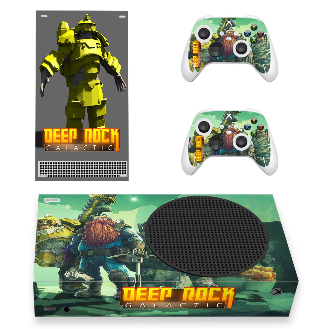 Deep Rock Galactic decal skin sticker for Xbox Series S console with controllers