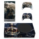 Elden Ring decal skin sticker for Xbox Series S console with controllers
