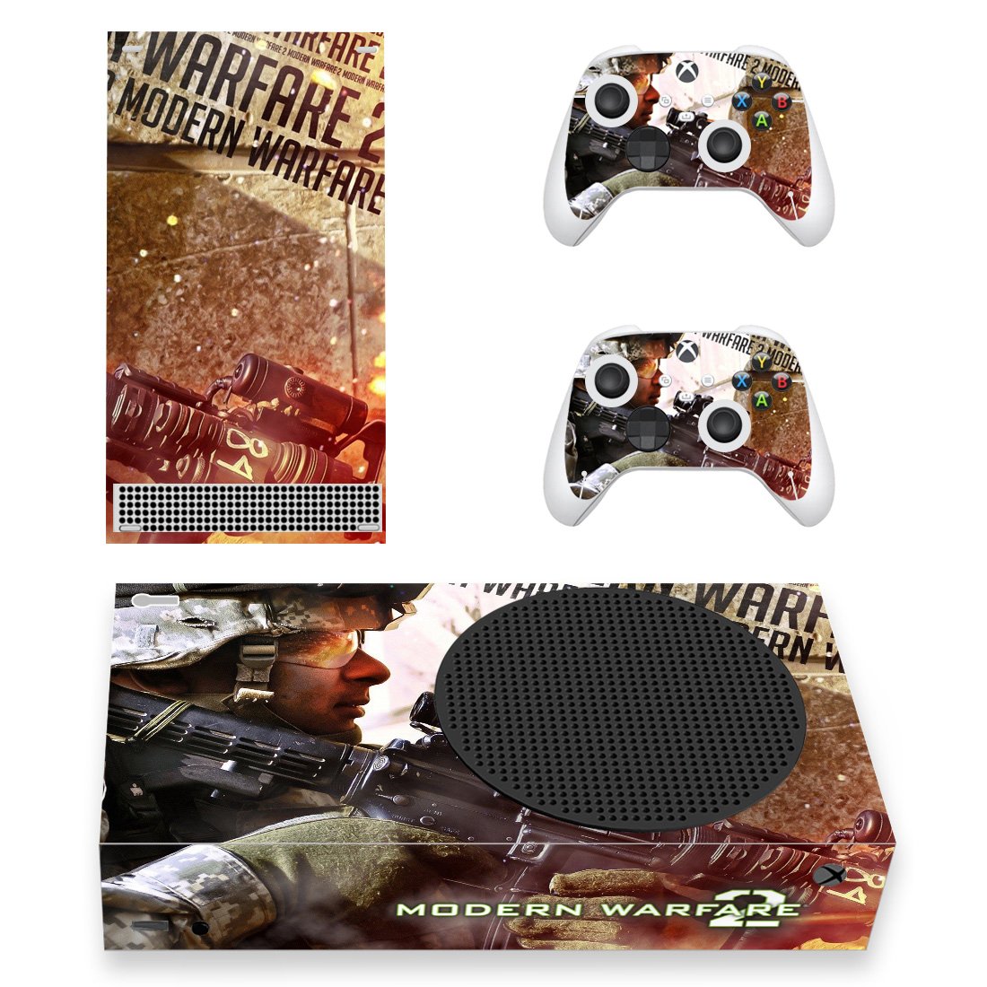 COD Modern Warfare 2 decal skin sticker for Xbox Series S console with controllers