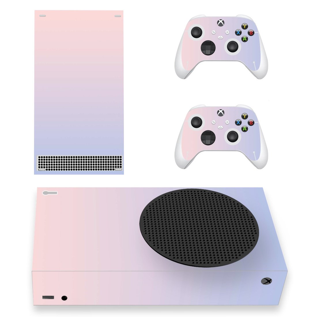 Solid Color decal skin sticker for Xbox Series S console with controllers