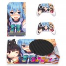 KonoSuba decal skin sticker for Xbox Series S console with controllers