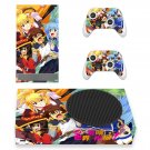 KonoSuba decal skin sticker for Xbox Series S console with controllers
