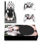Cute Anime decal skin sticker for Xbox Series S console with controllers