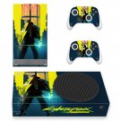 Cyberpunk 2077 decal skin sticker for Xbox Series S console with controllers