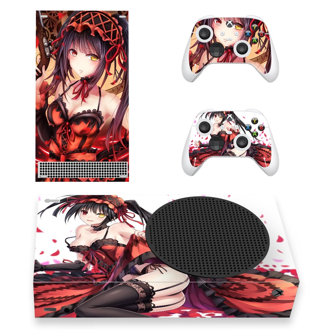 Date A Live decal skin sticker for Xbox Series S console with controllers