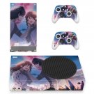 Anime Suzume decal skin sticker for Xbox Series S console with controllers